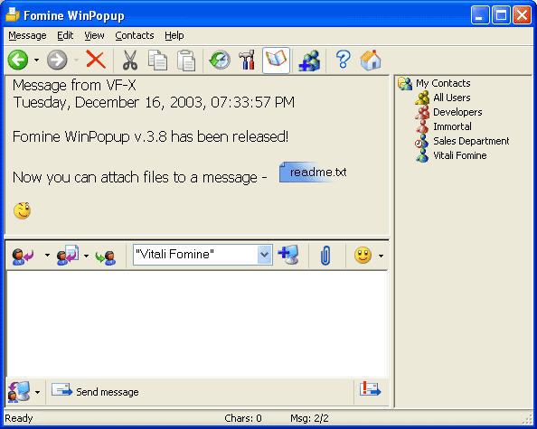 Fomine WinPopup 2.1