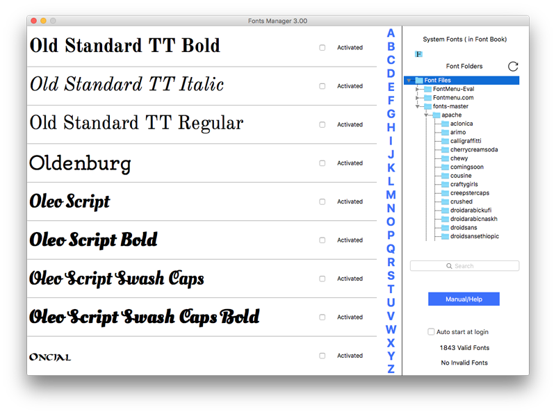 Fonts Manager 3.1.1