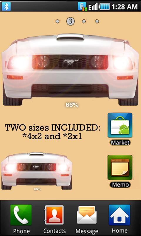 Ford Mustang GT battery widget 1.0