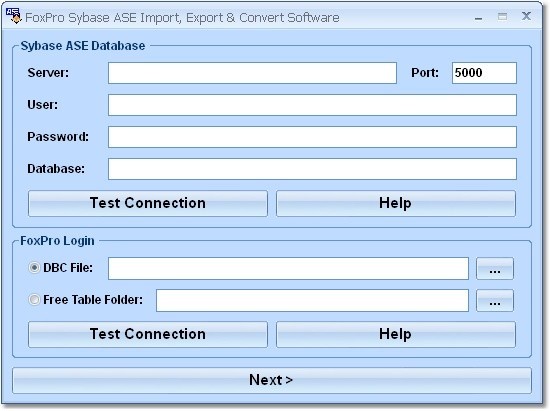 FoxPro Sybase ASE Import, Export & Convert Software 7.0