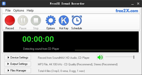 Free2X Sound Recorder 1.0.0.1