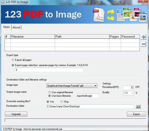 Free 123 PDF to Image Converter 2.6