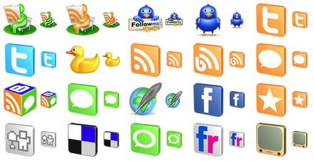 Free 3D Social Icons 2010.2