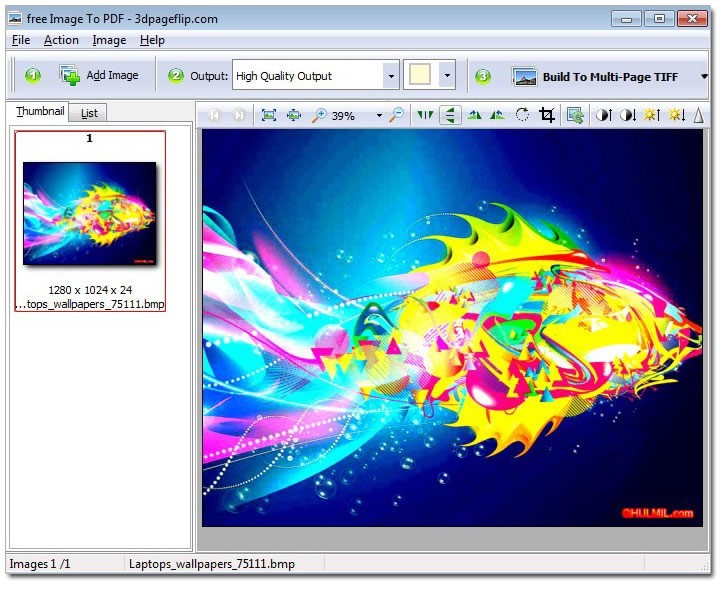 Free 3DPageFlip Image to PDF Converter 1.0