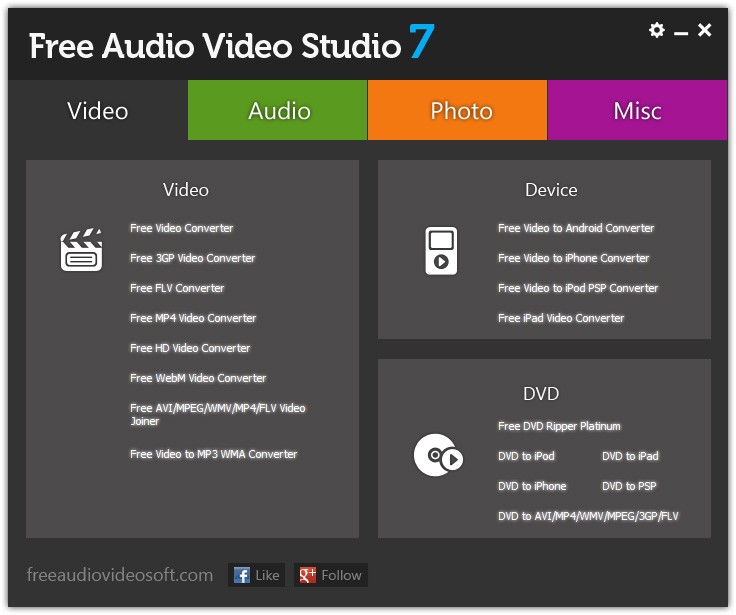 Free Audio Video Studio 7.4.4