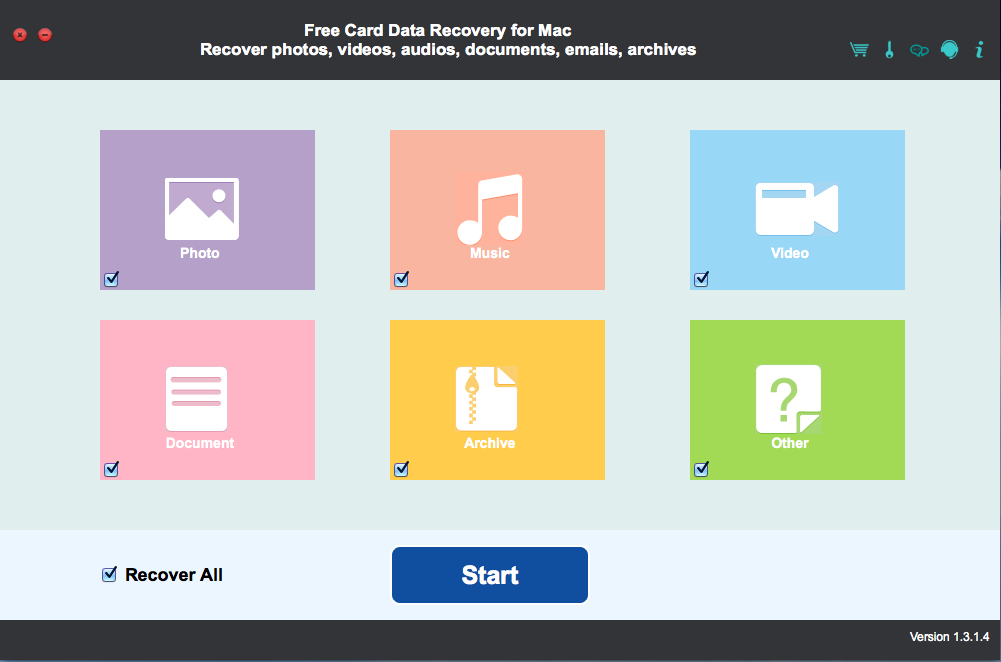 Free Card Data Recovery for Mac 2.3.8.8