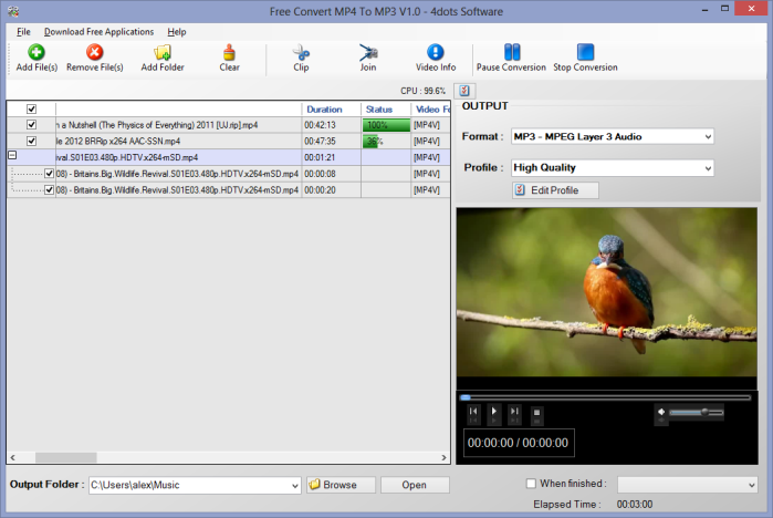 Free Convert MP4 To MP3 1.0