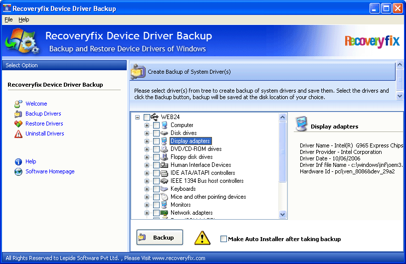 Free Device Driver Backup 11.03
