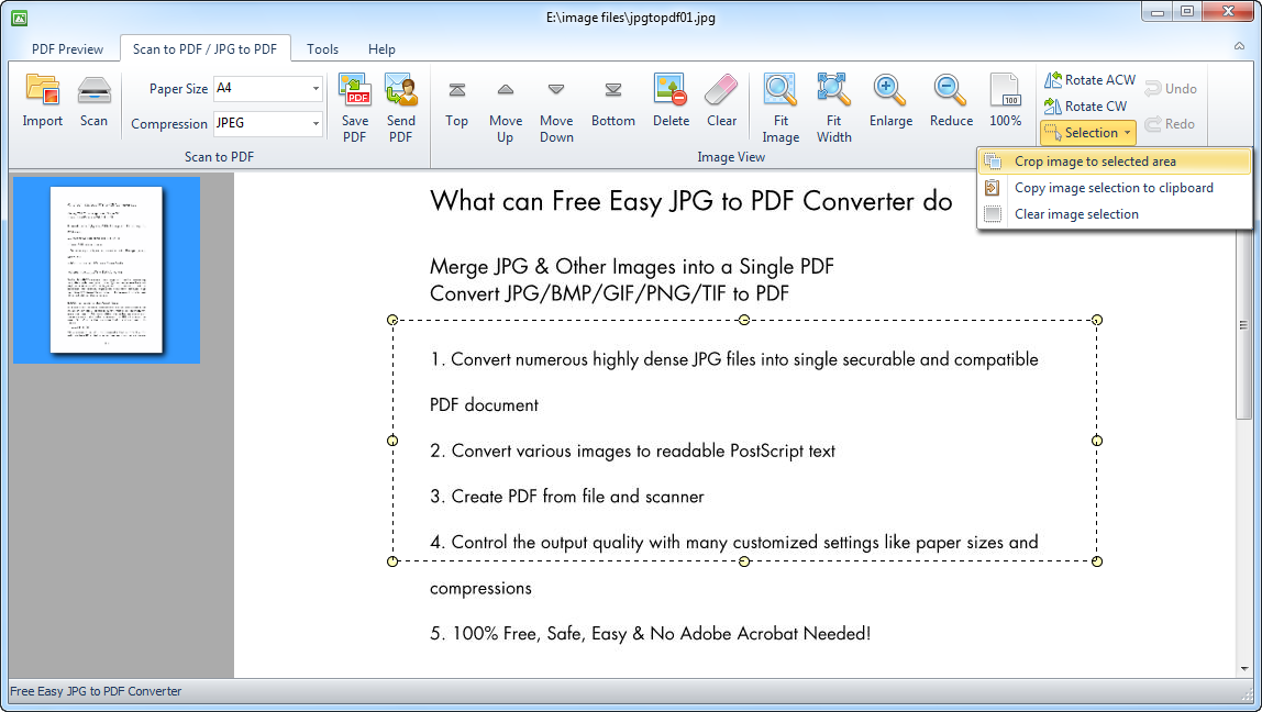 Free Easy JPG to PDF Converter 2.3.9