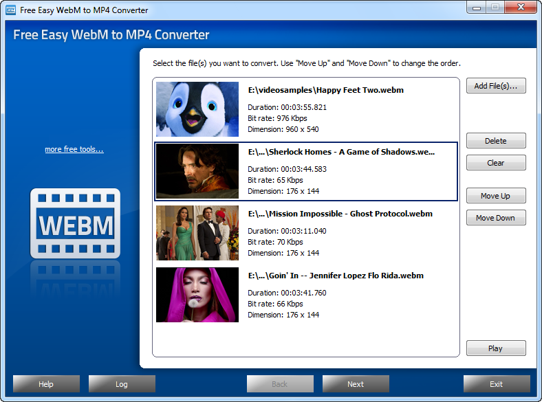 Free Easy WebM to MP4 Converter 3.9.8