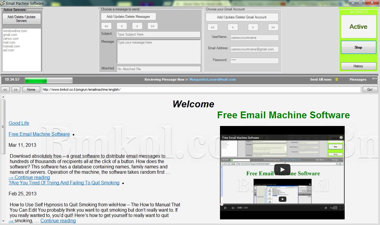 Free Email Machine Software 13.3.14