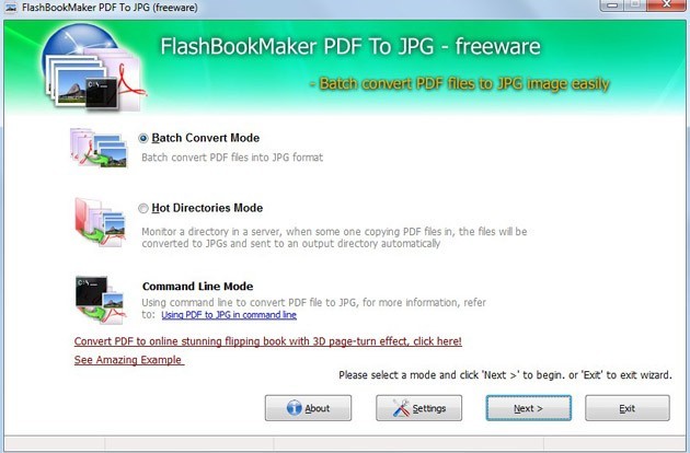 Free FlashBookMaker PDF to JPG 2.6