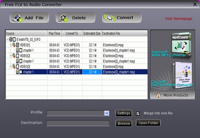 Free FLV to Audio Converter 4.2.20