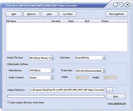 Free Flv to AVI MP4 WMV MP3 Converter 2.2