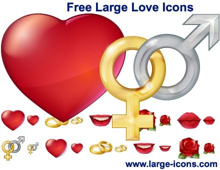 Free Large Love Icons 2012.1