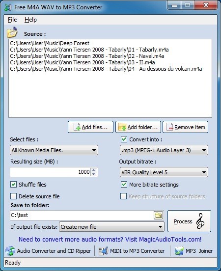 Free M4A to MP3 Converterr 2.5.8