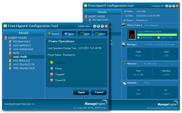 Free ManageEngine HyperV Configuration Tool 1.0