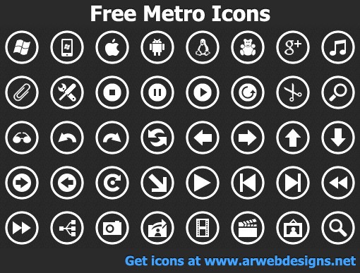 Free Metro Icons 3.02
