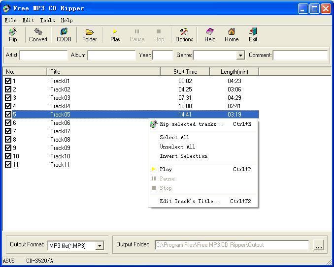 Free MP3 CD Ripper 2.8