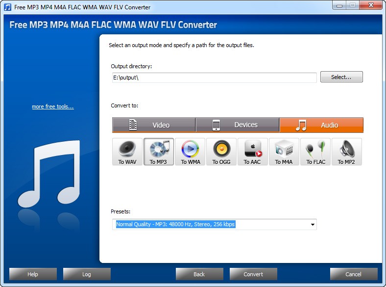 Free MP3 MP4 M4A FLAC WMA FLV Converter 12.1.4