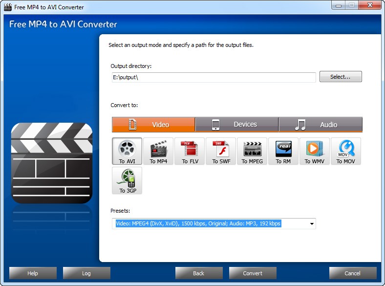 Free MP4 to AVI Converter 2.3.8