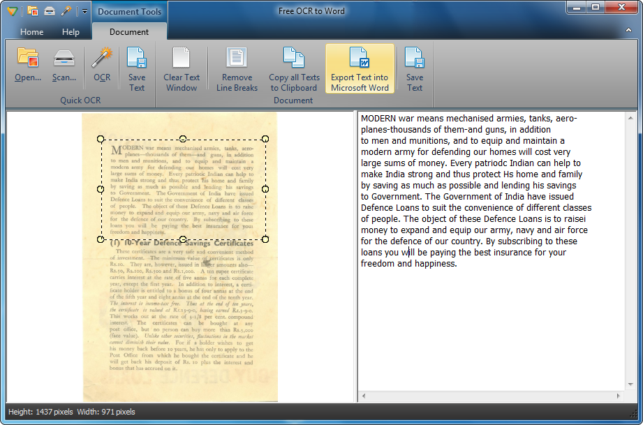 Free OCR to Word 6.0.2
