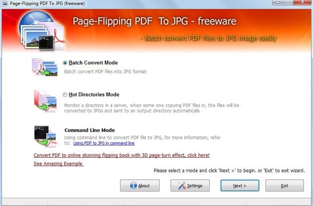 Free Page-Flipping PDF to JPG 1.0