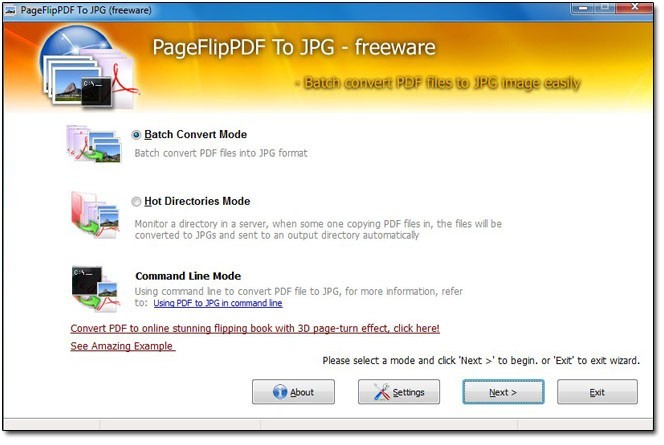 Free PageFlipPDF to JPG 1.0