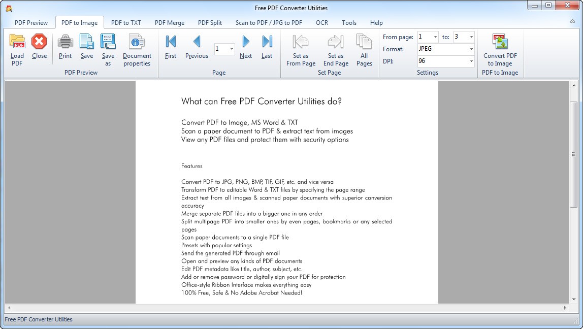 Free PDF Converter Utilities 4.5.3