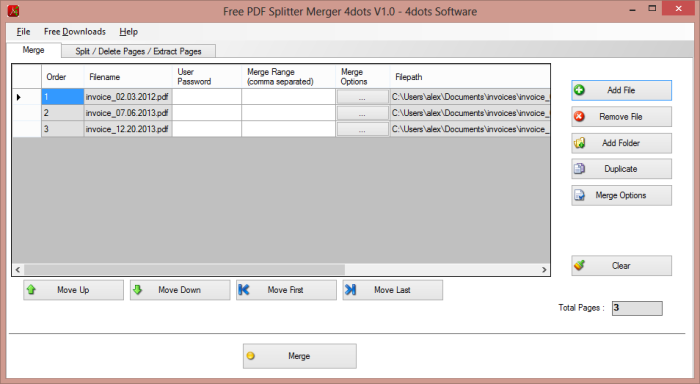 Free PDF Splitter Merger 4dots 1.0