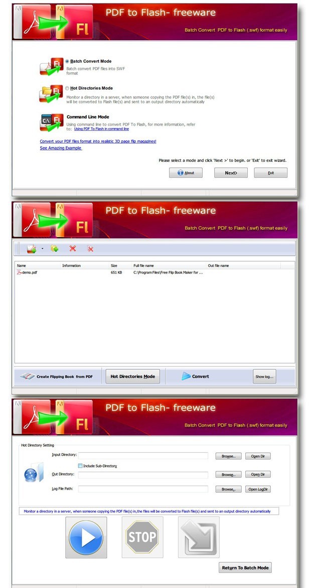 Free PDF to Flipping Flash 2.5