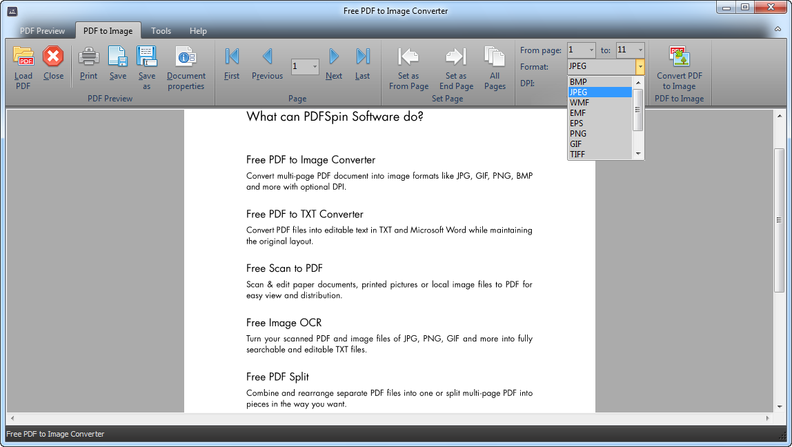 Free PDF to Image Converter 7.3.4
