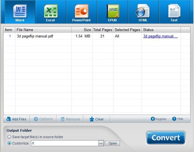 Free PDF to Office Conversion Tool 1.0