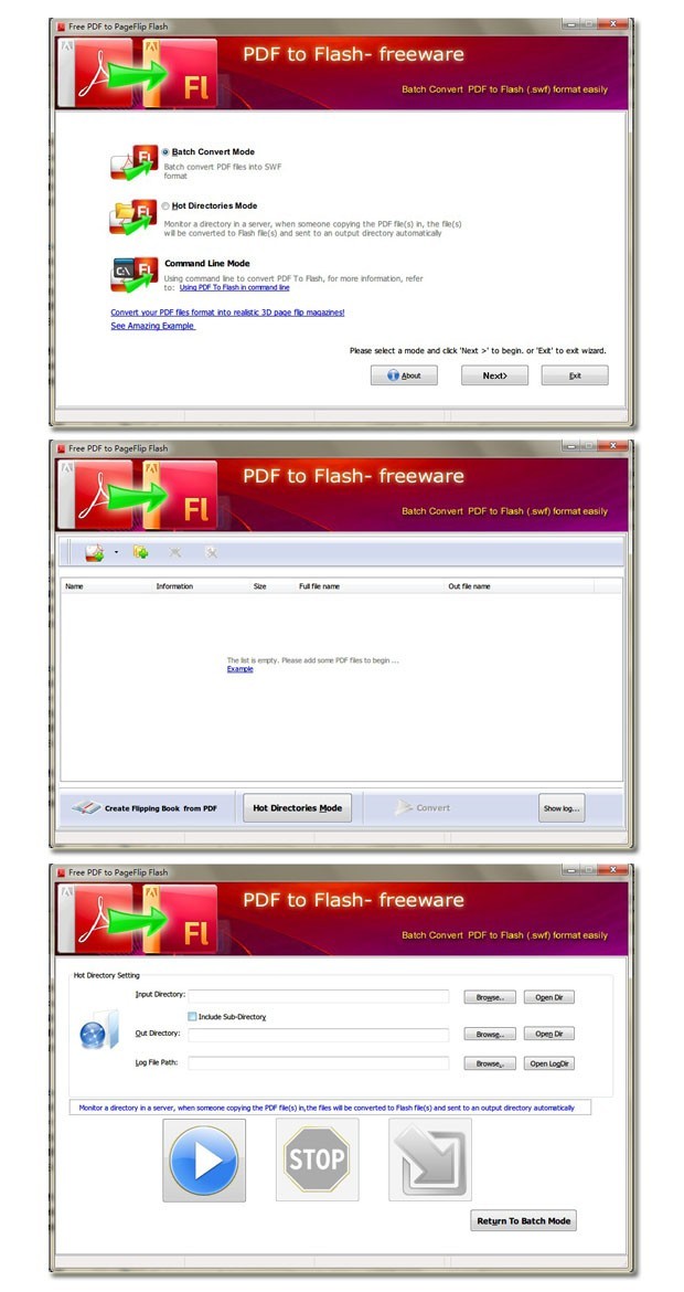 Free PDF to PageFlip Flash 2.6