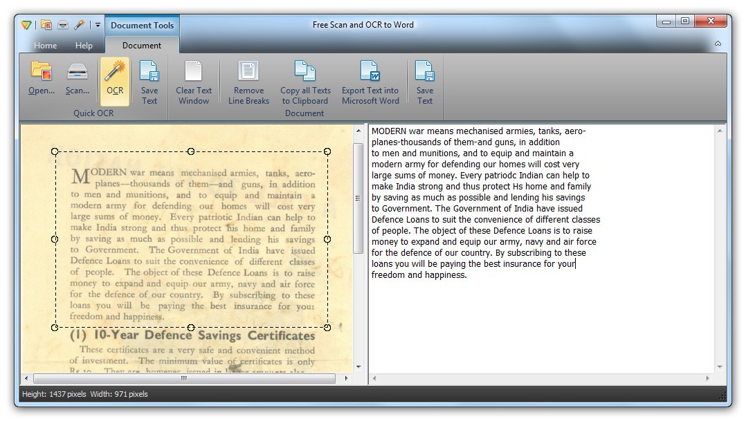 Free Scan and OCR to Word 8.2.3