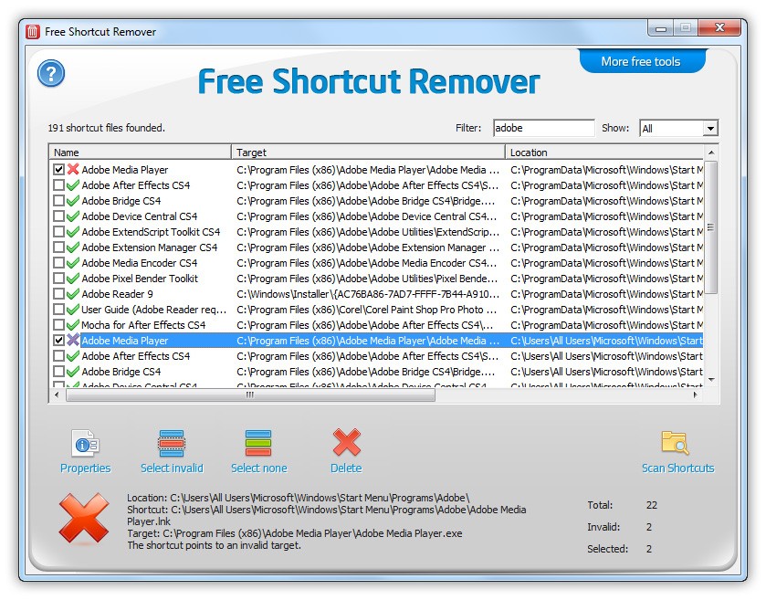 Free Shortcut Remover 4.4.1