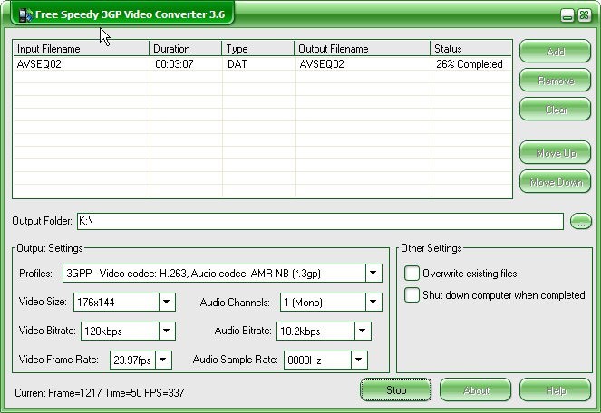 Free Speedy 3GP Video Converter 3.6