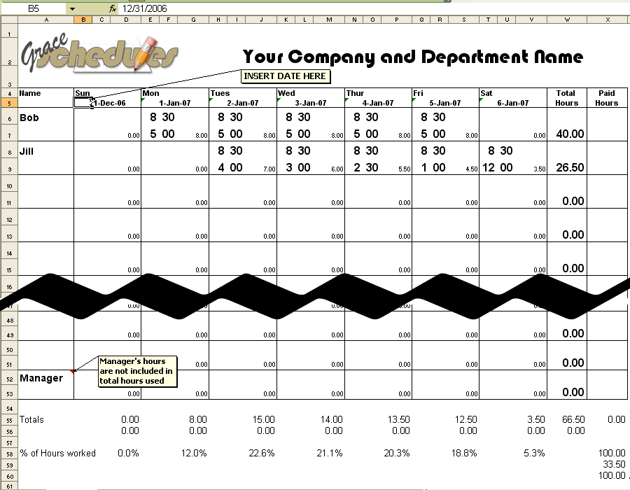 Free Staff Scheduler 1
