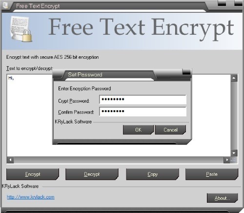 Free Text Encrypt 1.00