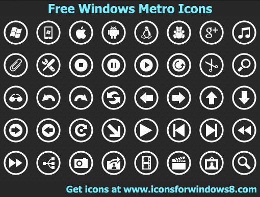 Free Windows Metro Icons 2012.1