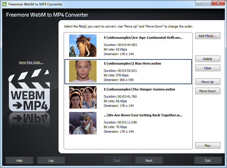 Freemore WebM to MP4 Converter 2.4.1