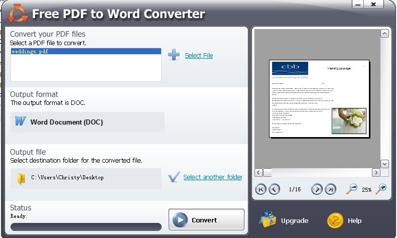 Freeware PDF to Word 1.0