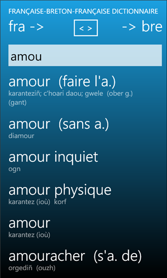 French - Breton  Dictionary 1.4.0.0