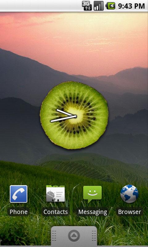Fruit Clock Kiwi Widget 2.0