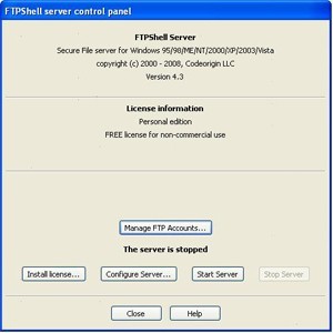 FTPshell Server 4.3
