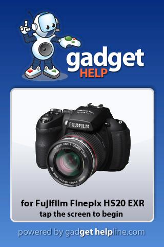 Fuifilm HS20 EXR Gadget Help 1.0