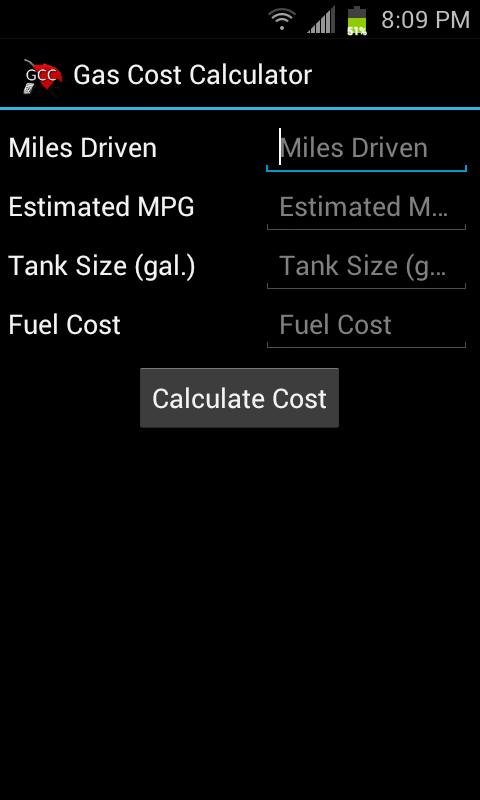 Gas Cost Calculator 1.0