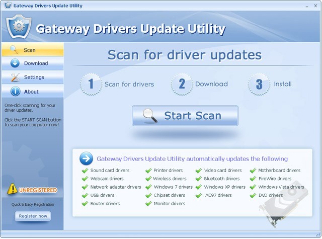 Gateway Drivers Update Utility For Windows 7 64 bit 3.9