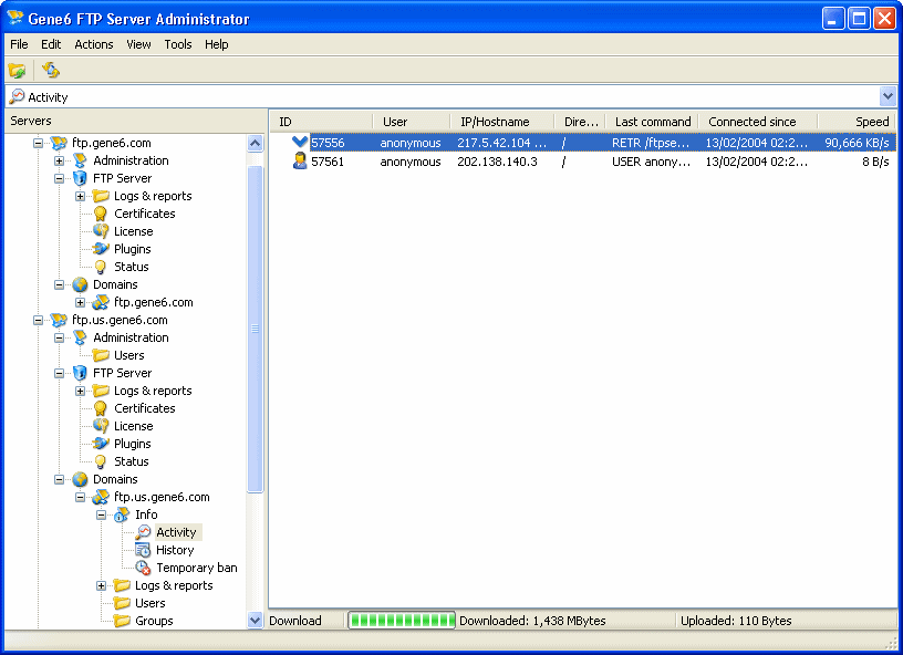 Gene6 FTP Server 3.10.0