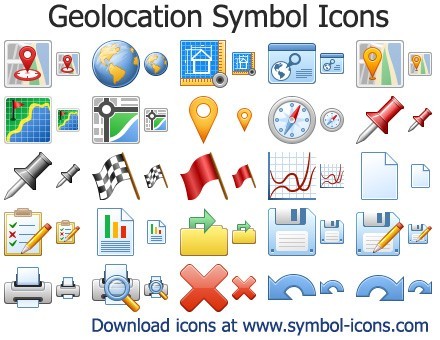 Geolocation Symbol Icons 2012.1